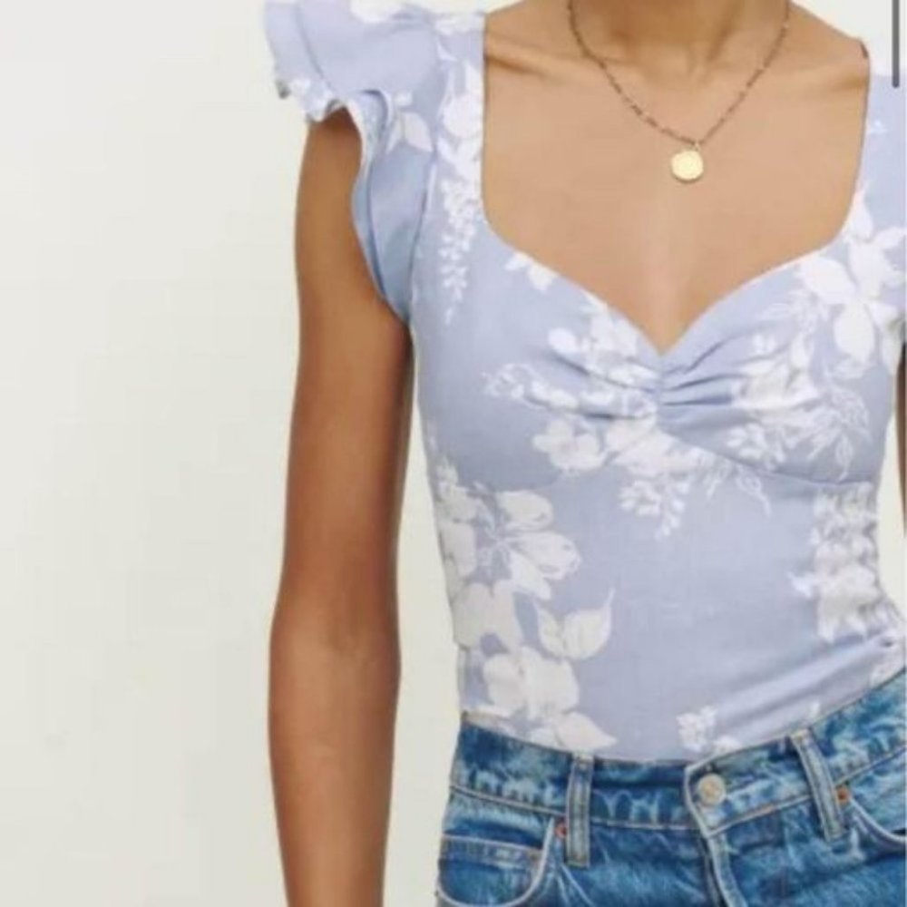 Like new reformation Vivian linen top